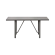 Pemberly Row Powder-Coated Aluminum Outdoor Counter Table in Mocha
