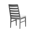 Pemberly Row Aluminum Ladder Back Outdoor Side Chair in Mocha