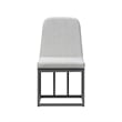 Pemberly Row Upholstered Aluminum Outdoor Dining Side Chair in Mocha