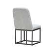 Pemberly Row Upholstered Aluminum Outdoor Dining Side Chair in Mocha
