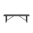 Pemberly Row Powder-Coated Aluminum Outdoor Dining Bench in Mocha