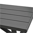 Pemberly Row Powder-Coated Aluminum Outdoor Dining Bench in Mocha