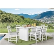Pemberly Row Powder-Coated Aluminum Outdoor Counter Table in Buff