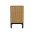 Pemberly Row Oak Veneer 1-Drawer Chairside Table in Natural Oak