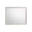 Pemberly Row Rubberwood Beveled Bedroom Dresser Mirror in White
