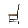 Pemberly Row Oak Veneer Ladder Back Dining Chair in Natural Oak