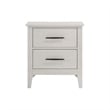 Pemberly Row 2-Drawer Solid Rubberwood Bedroom Nightstand in White