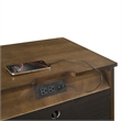 Pemberly Row 2-Drawer Solid Rubberwood Bedroom Nightstand in Walnut