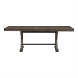 Pemberly Row Transitional Wood Gathering Table in Brushed Charcoal
