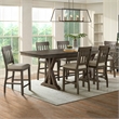 Pemberly Row Transitional Wood Gathering Table in Brushed Charcoal
