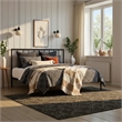 Pemberly Row Modern Powder-Coated King Metal Bed in Matte Black