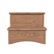 Pemberly Row Authentic Solid Oak Craftsman Step Stool in Taupe