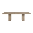 Pemberly Row Solid Spruce Trestle Table with 24