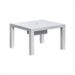 Pemberly Row Aluminum Outdoor 7-Piece Sectional Set with Table in Buff