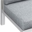 Pemberly Row Aluminum Outdoor 4-Piece Sectional Sofa Set in Buff