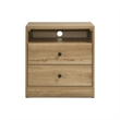 Pemberly Row Premium Melamine 2-Drawer Nightstand in Natural Nutmeg