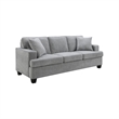 Pemberly Row Chenille Track Arm Sofa with 2 Pillows in Dalton Graphite