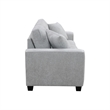 Pemberly Row Chenille Flared Arm Sofa with 2 Pillows in Soft Gray