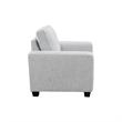 Pemberly Row Upholstered Chenille Flared Arm Chair in Soft Gray