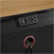 Pemberly Row Oak Veneer Nightstand with Outlet in Natural Oak