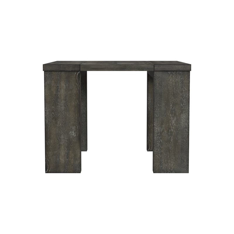 Pemberly Row Extension Dining Table with 5 Leaves in Reclaimed Chevron