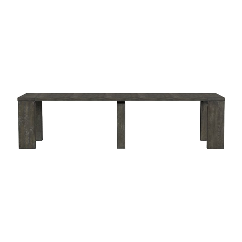 Pemberly Row Extension Dining Table with 5 Leaves in Reclaimed Chevron