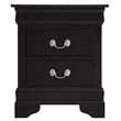 Pemberly Row Modern 2-Drawer Nightstand in Black Veneer Finish