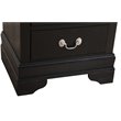 Pemberly Row Modern 2-Drawer Nightstand in Black Veneer Finish