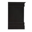 Pemberly Row Modern 2-Drawer Nightstand with Silver Hardware in Black