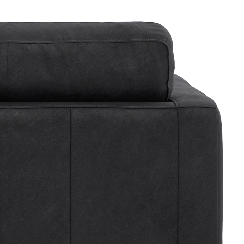 Pemberly Row 42 Inch Wide Mid-Century Modern Arm Chair in Lead Black