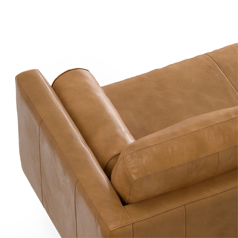 Pemberly Row Left-Facing 102 Inch Wide Sectional Sofa in Sienna Leather