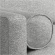 Pemberly Row 89 Inch Sofa with Ottoman in Mist Grey Woven Fabric