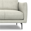 Pemberly Row 81 in Wide Light Smoke Gray Leather Sofa