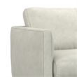Pemberly Row 81 in Wide Light Smoke Gray Leather Sofa