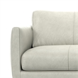 Pemberly Row 81 in Wide Light Smoke Gray Leather Sofa