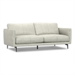 Pemberly Row 81 in Wide Light Smoke Gray Leather Sofa