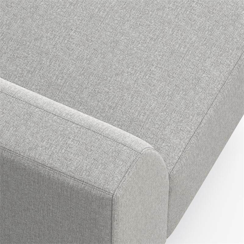 Pemberly Row Right-Arm Sofa Module in Pale Grey Performance Fabric