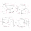 Pemberly Row U-Shaped Modular Sectional Sofa in Pale Grey Fabric