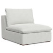 Pemberly Row Pit Sectional Sofa with Ottoman in Cloud Grey Performance Fabric