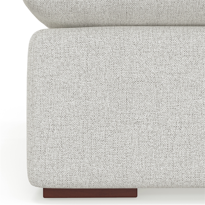 Pemberly Row Pit Sectional Sofa with Ottoman in Cloud Grey Performance Fabric