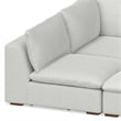 Pemberly Row Pit Sectional Sofa with Ottoman in Cloud Grey Performance Fabric