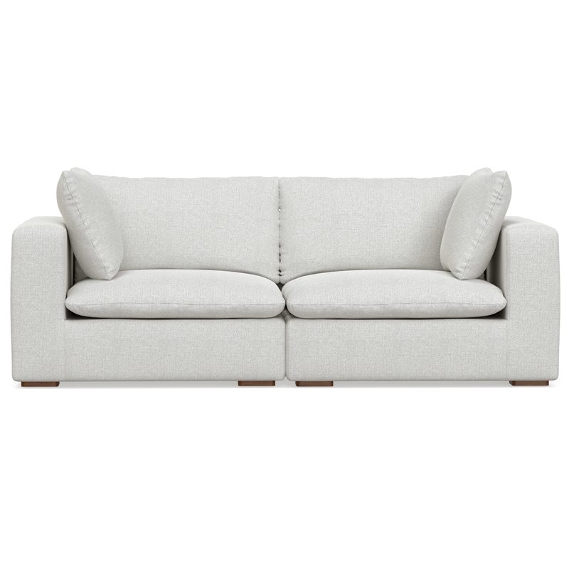 Pemberly Row 2-Seater Modular Sofa in Cloud Grey Performance Fabric