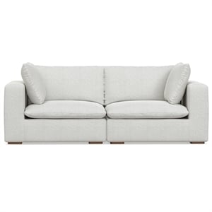Pemberly Row 2-Seater Modular Sofa in Cloud Grey Performance Fabric