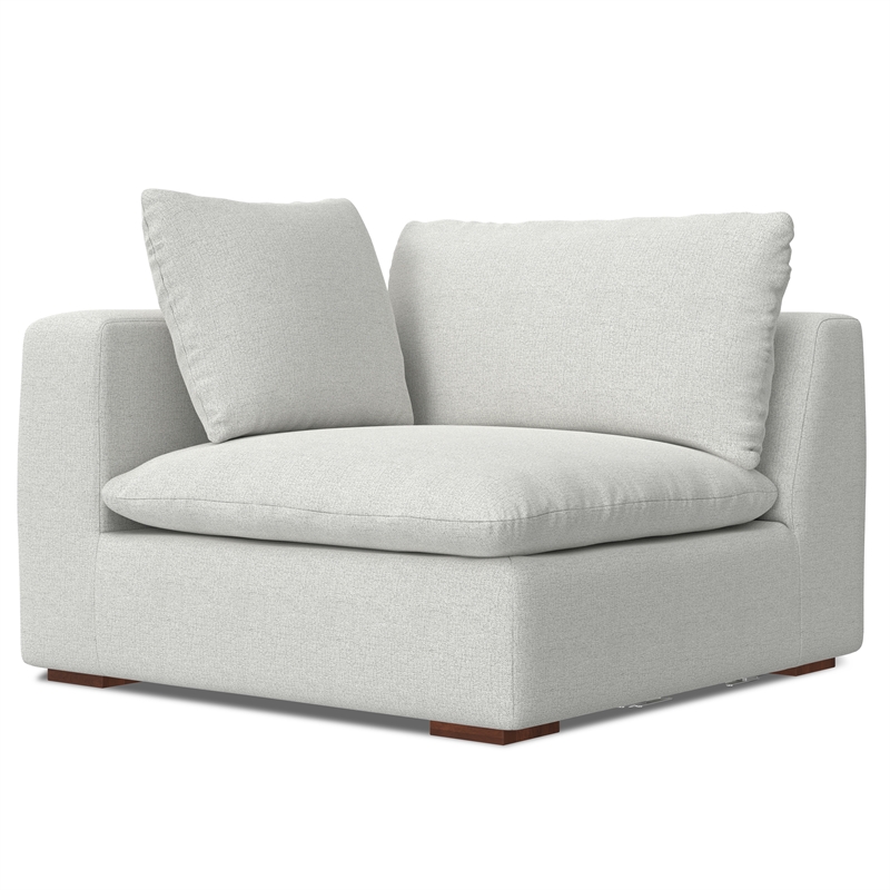 Pemberly Row 2-Seater Modular Sofa in Cloud Grey Performance Fabric