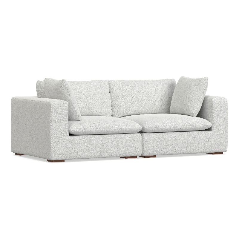 Pemberly Row 2-Seater Modular Sofa in Cloud Grey Performance Fabric