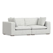 Pemberly Row 2-Seater Modular Sofa in Cloud Grey Performance Fabric