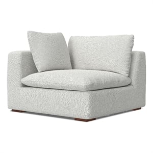 Pemberly Row Left-Arm Sofa Module in Cloud Grey Performance Fabric