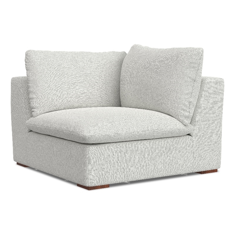 Pemberly Row Corner Sofa Module in Cloud Grey Performance Fabric