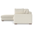 Pemberly Row Left-Facing Sectional Sofa in Cream Performance Fabric
