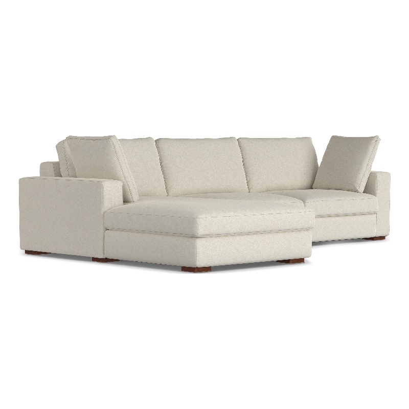 Pemberly Row Left-Facing Sectional Sofa in Cream Performance Fabric